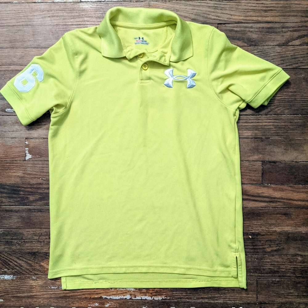 Boys Under Armour Yellow Polo Loose fit YM